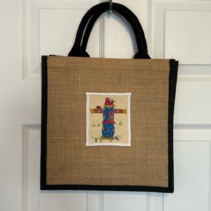 Tote bag, handmade, with 4 seasonal patches.